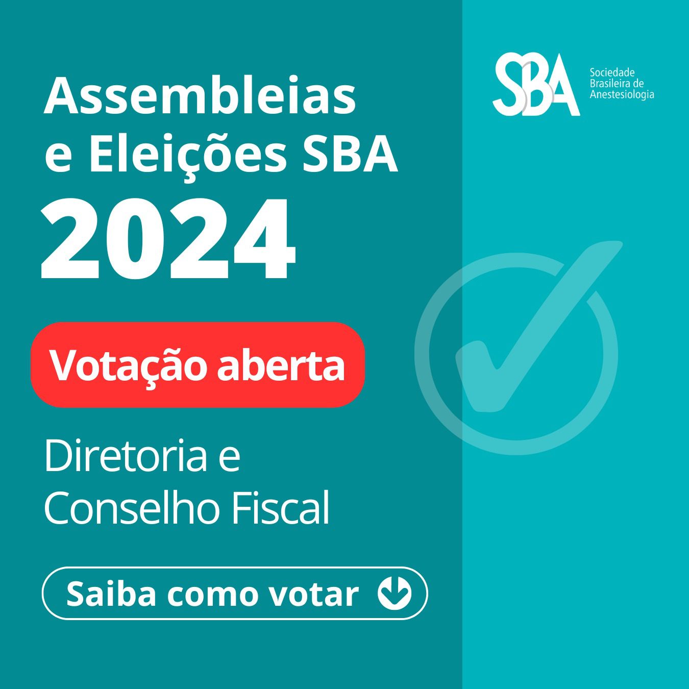 Votação aberta: Assembleias e Eleições SBA 2024