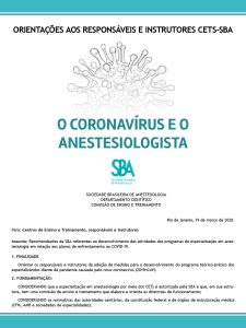 ORIENTAÇÕES AOS RESPONSÁVEIS E INSTRUTORES CETS-SBA