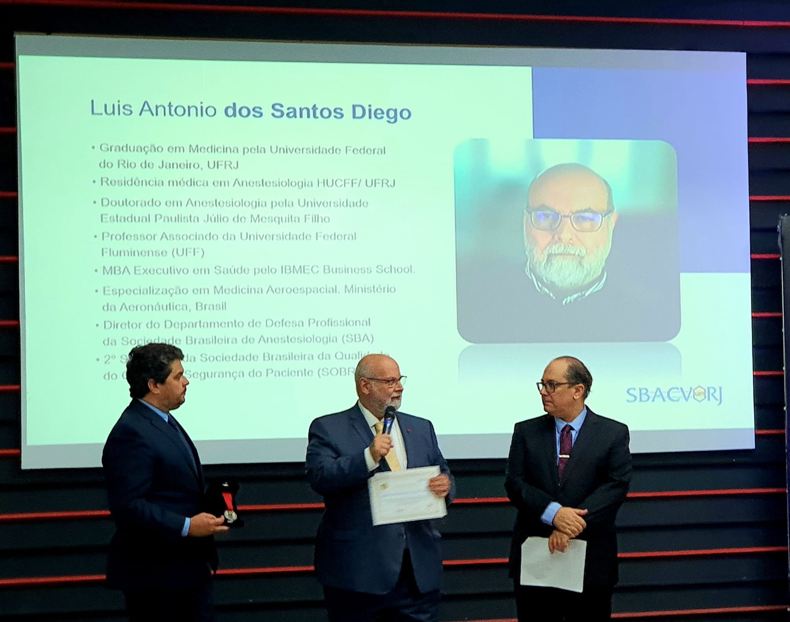 Homenagem na Sociedade Brasileira de Angiologia e Cirurgia Vascular