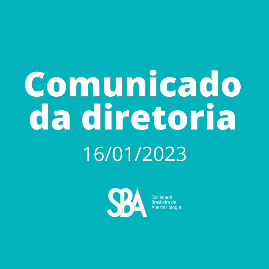 Comunicado da Diretoria SBA