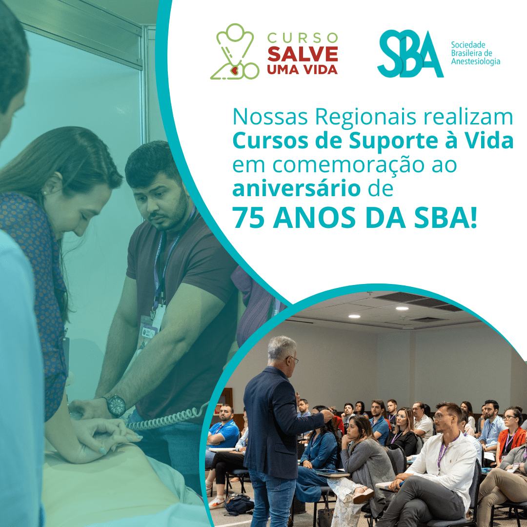 Nossas Regionais realizam cursos de suporte à vida em comemoração aos 75 anos da SBA