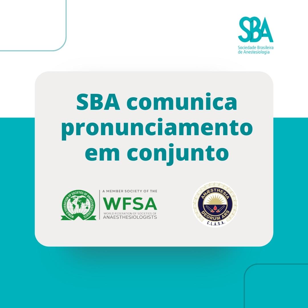 SBA comunica pronunciamento em conjunto WFSA e CLASA