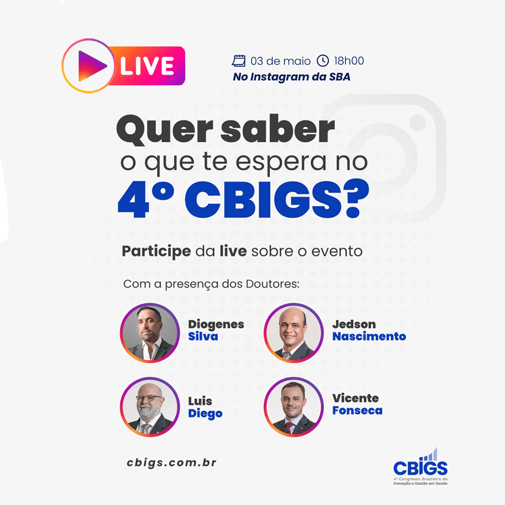 Live sobre temas abordados no 4º CBIGS