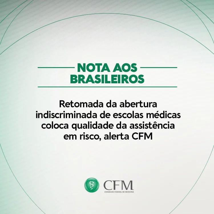 Nota – Conselho Federal de Medicina