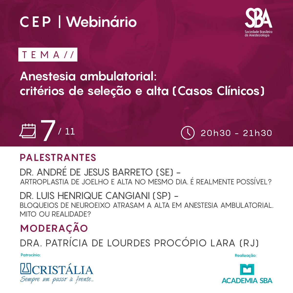 Webinário – CEP