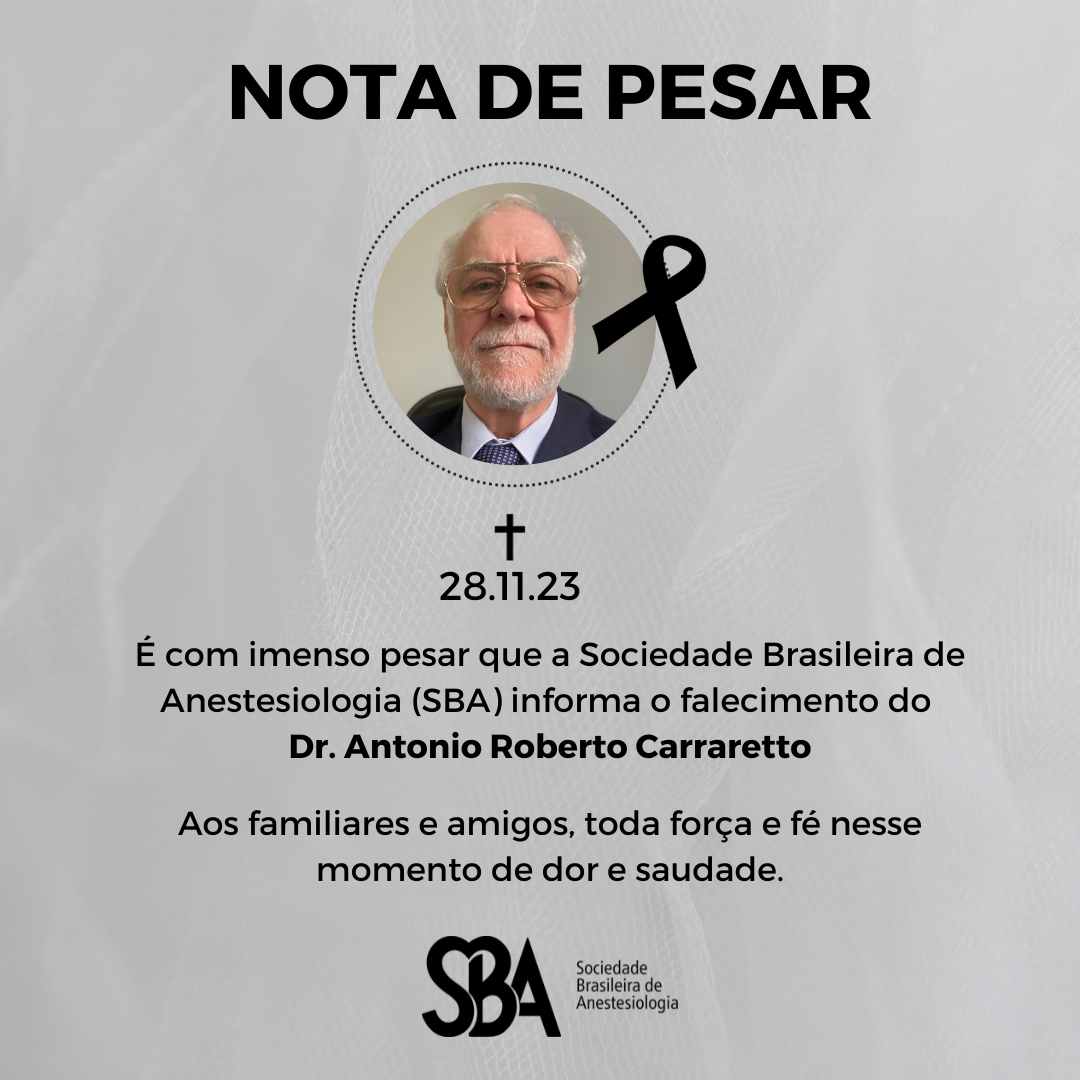 Nota de Pesar – Dr. Antonio Roberto Carraretto