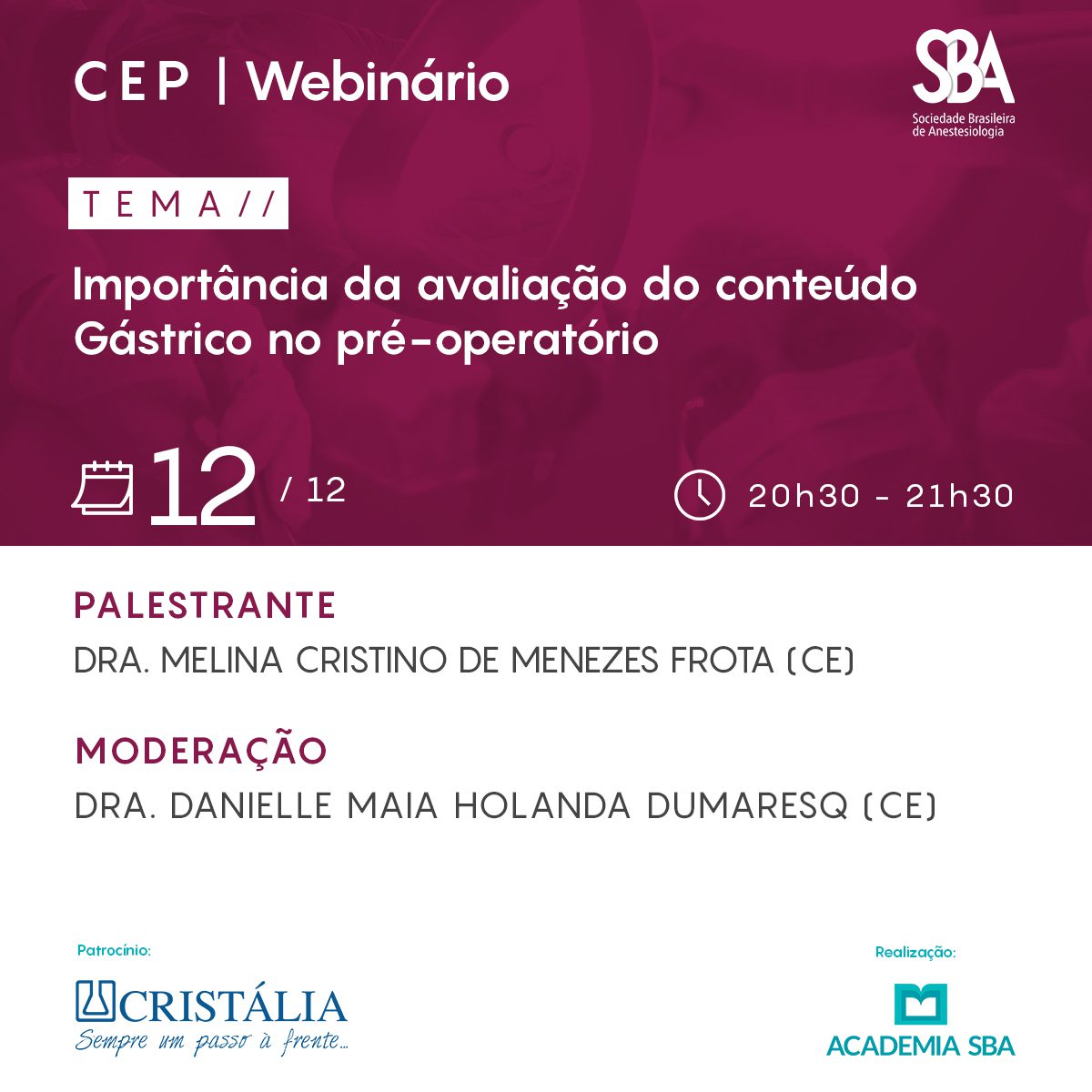 Webinário – CEP