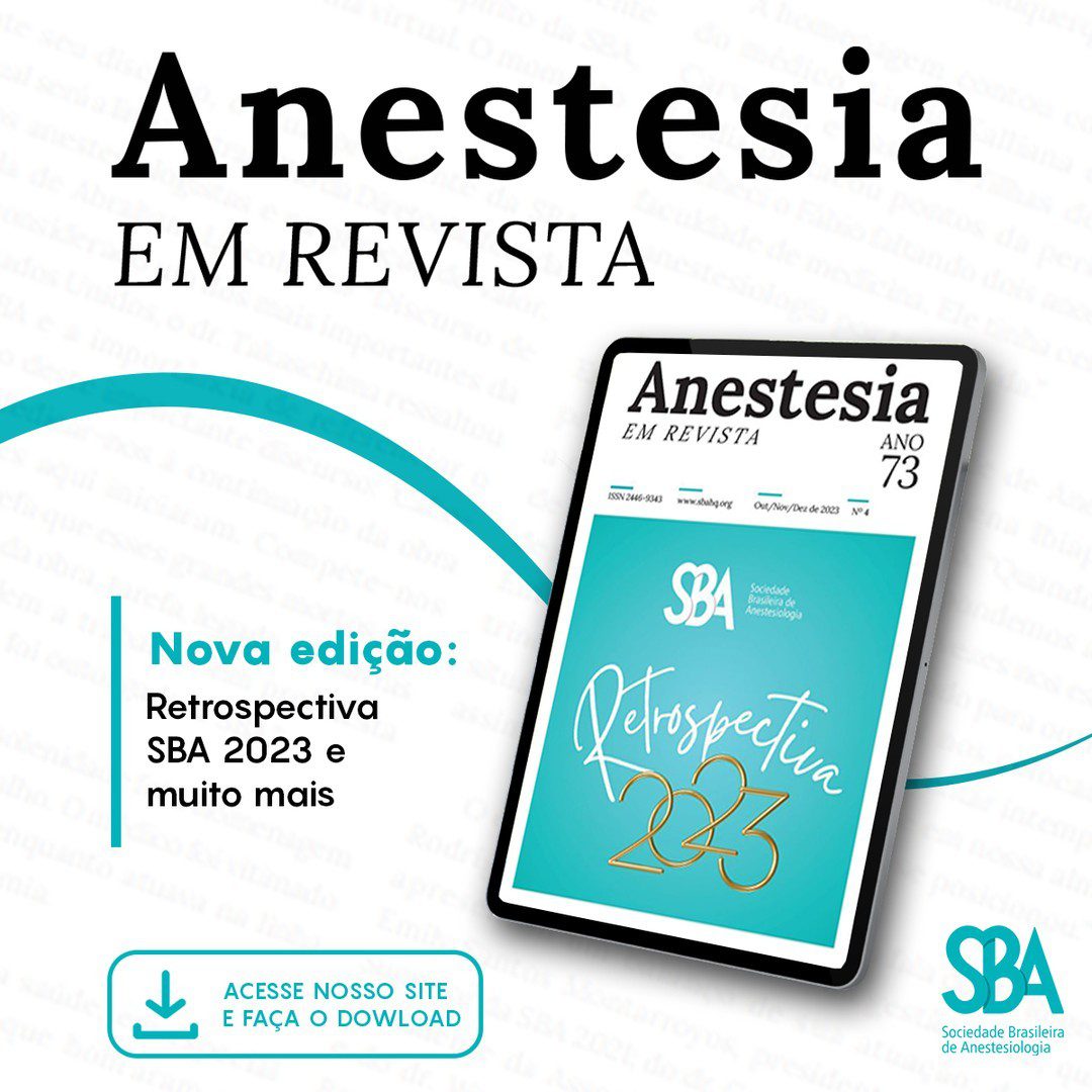 Nova edição da Anestesia em Revista já está disponível