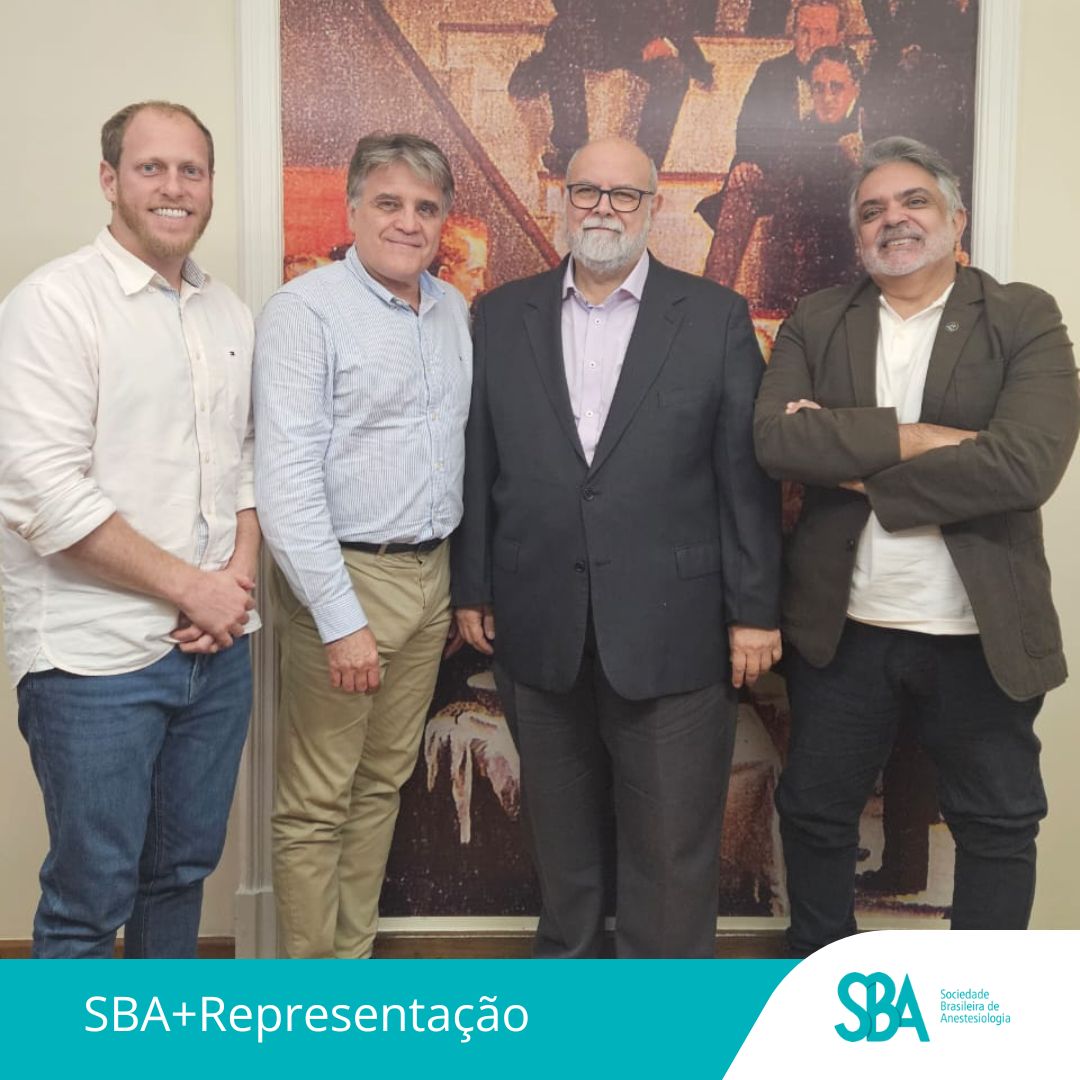 Sociedade Brasileira de Anestesiologia (SBA) recebe a ilustre visita do Presidente Nacional do Colégio Brasileiro de Cirurgiões – TCBC Pedro Eder Portari Filho