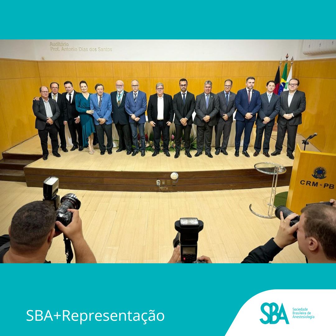 Sociedade Brasileira de Anestesiologia (SBA) prestigia a posse da nova diretoria da Sociedade de Anestesiologia do Estado da Paraíba (SAEPB) para o biênio 2024-2025.