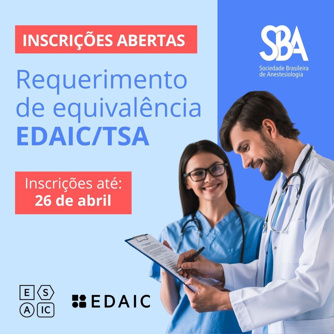 Inscrições abertas para o requerimento de equivalência EDAIC/TSA