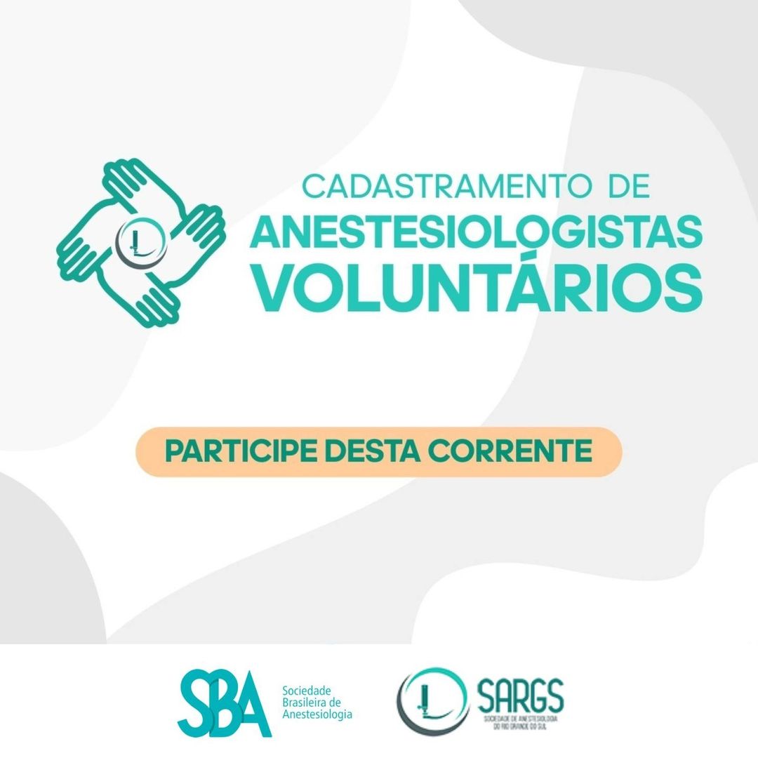 Cadastramento de anestesiologistas voluntários