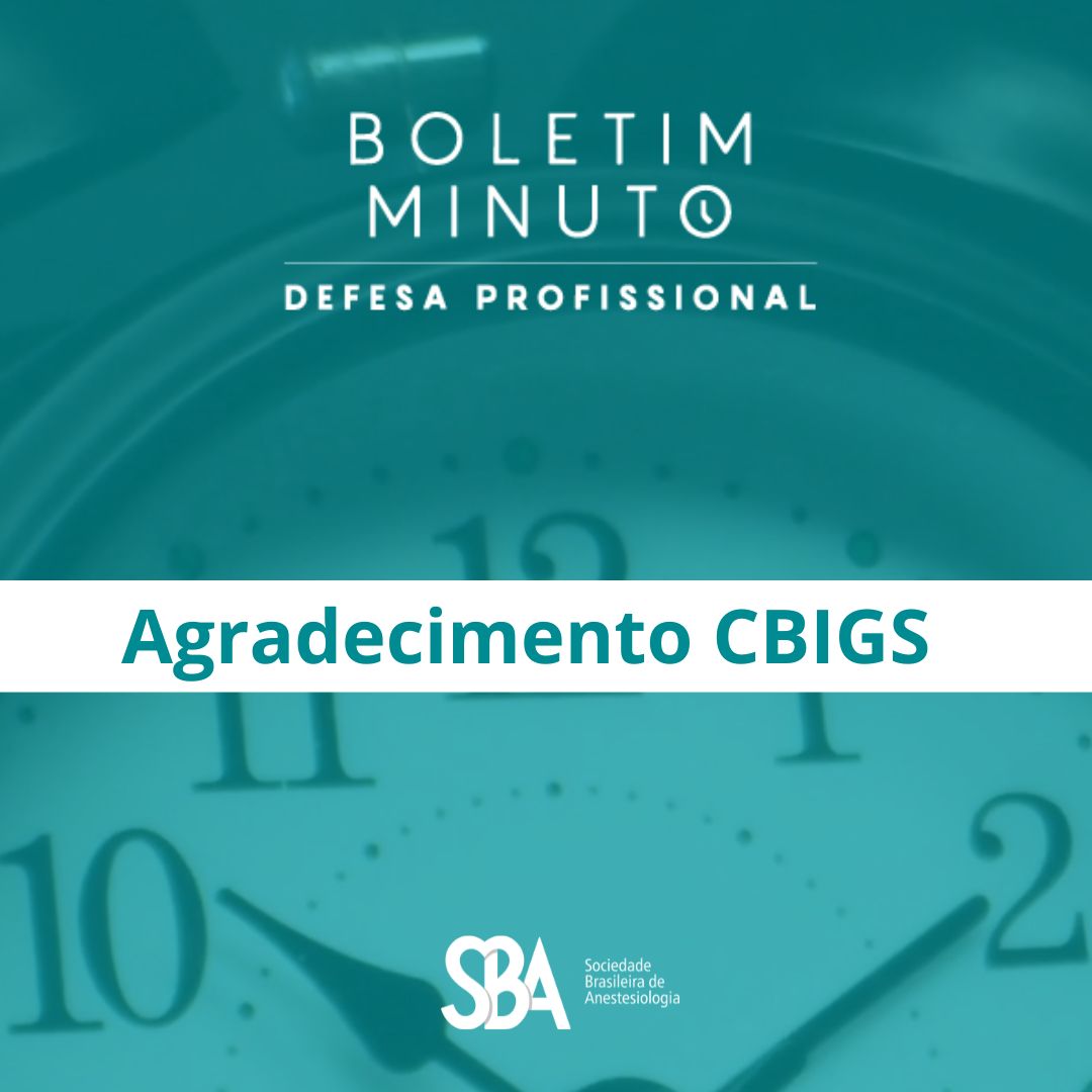 Boletim Minuto – Agradecimento CBIGS