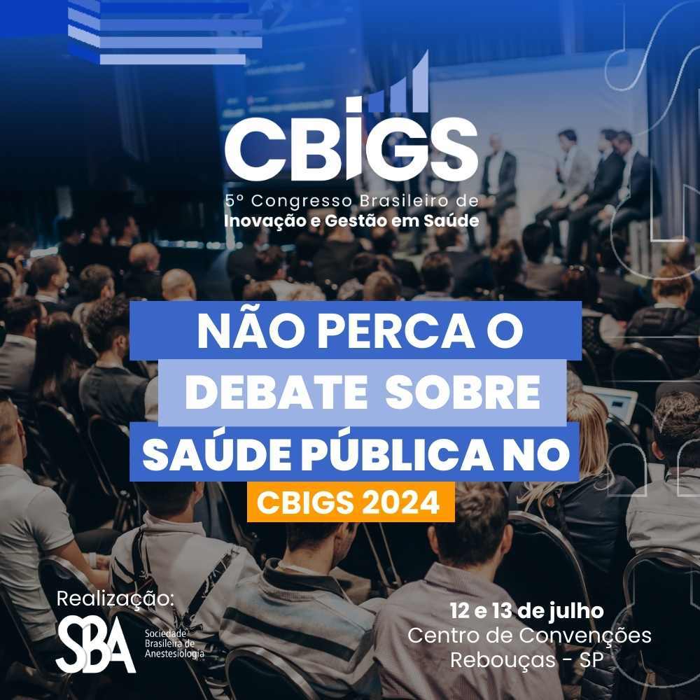 Não perca o debate sobre saúde pública no CBIGS