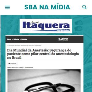 Itaquera em Notícias – “Dia Mundial da Anestesia: Segurança do paciente como pilar central da anestesiologia do Brasil”