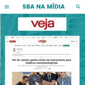 Veja em Notícias: “Rio de Janeiro ganha centro de treinamento para anestesiologistas”