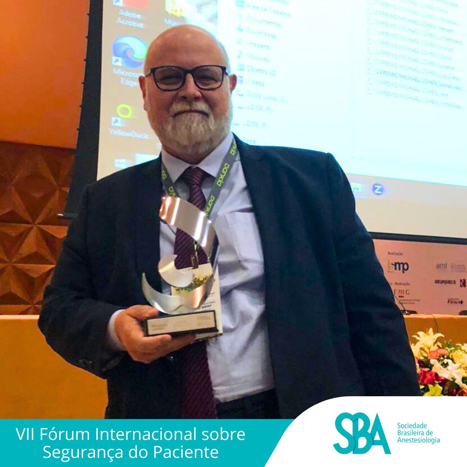 Diretor-presidente da SBA recebe o Prêmio Michael Cohen no VII Fórum Internacional sobre Segurança do Paciente e o II Simpósio de Tecnologia e Uso Seguro de Medicamentos