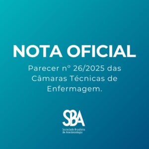 Nota oficial da Sociedade Brasileira de Anestesiologia