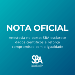 Esclarecimento da SBA sobre analgesia obstétrica e equidade racial